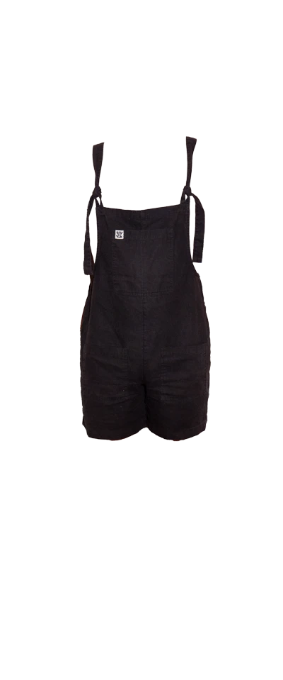 Lucy & Yak Short Dungarees Black